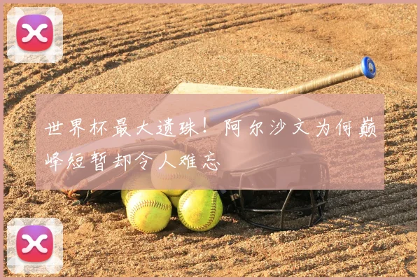 世界杯最大遗珠！阿尔沙文为何巅峰短暂却令人难忘
